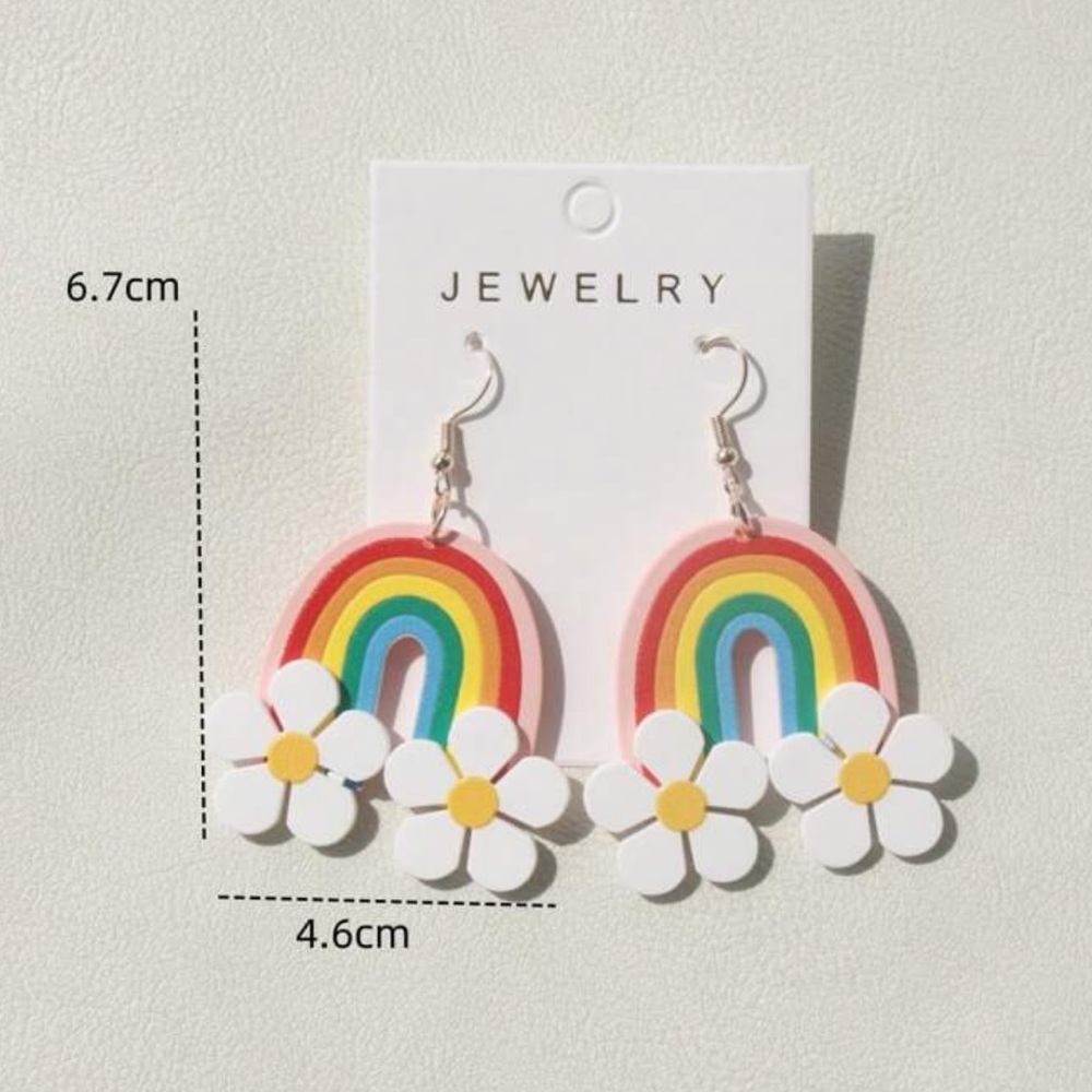 🌈 Rainbow Earrings 🌈 - Picture 3 of 4
